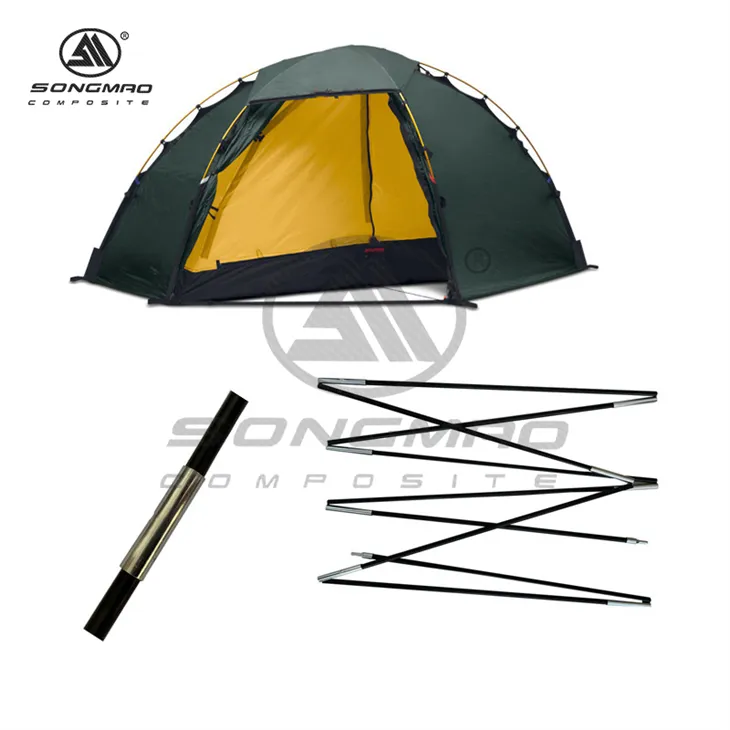 Stiklo pluošto strypai palapinėms